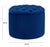 Queen Navy Velvet Storage Ottoman For Sale - Image 4 of 6