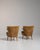 Wood 1940s Mid-Century Modern Yellow Wood Pair of Club Chairs For Sale - Image 7 of 12
