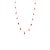 Teardrop Ruby Gemstone Station Necklace in 18k Solid Yellow Gold For Sale - Image 4 of 7