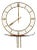 Mid Century Modern Wall Clock Teak Pendulum Weights 10 Jewel Denmark Chime For Sale