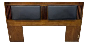 Mid-Century Modern Lane Walnut & Rosewood King Size Headboard