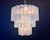 Large Three-Tier Pendant Light with Murano 52 Blue Alabaster Glass Tubes, 1990s For Sale - Image 13 of 17