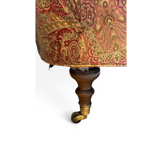 2000 - 2009 Pair of George Smith Style Tufted Club Chairs For Sale - Image 5 of 8