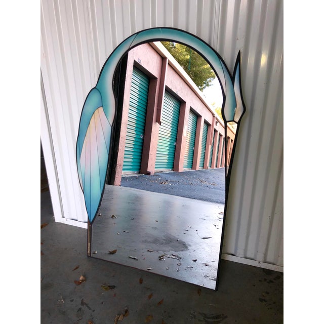 Signed David Marshall Crane Mirror | Chairish