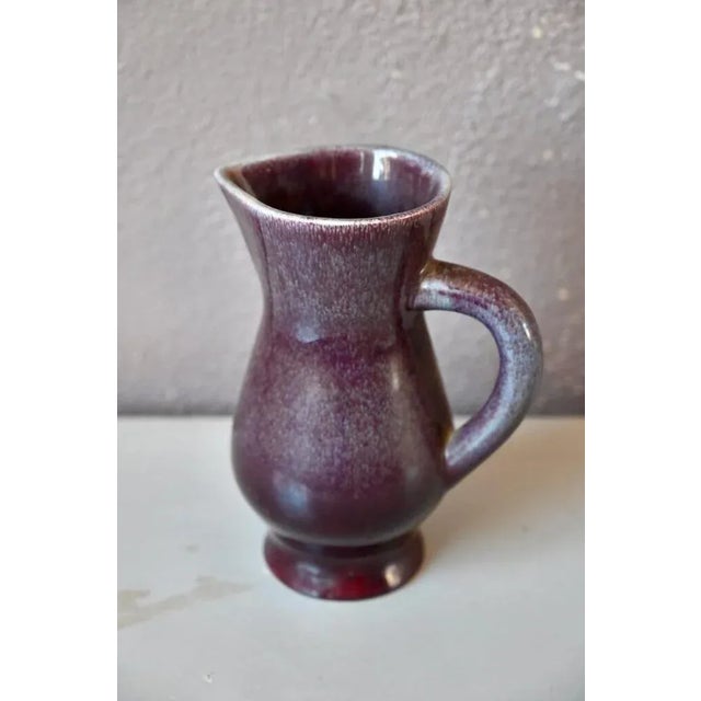 Vintage Water Jug in Aubergine Ceramic from Saint Clément, 1960s For Sale - Image 9 of 9
