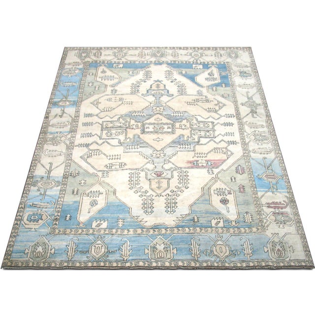 1960s 1960s Turkish Oushak Rug For Sale - Image 5 of 6