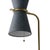 Gable Floor Lamp, Antique Natural Brass with Storm Blue Shade For Sale - Image 4 of 6
