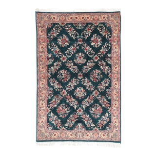 Vintage Pakistani Aubusson Garden Trellis Rug - 04'01 X 06'03 For Sale