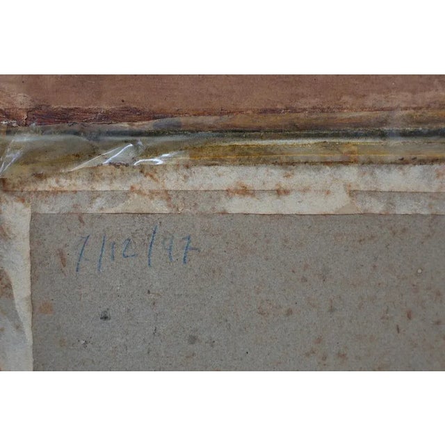 Art Nouveau Wall-Mounted Coat Rack with Framed Watercolors from Cassier, Belgium, 1905 For Sale - Image 13 of 15