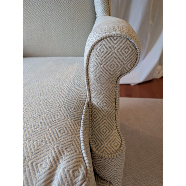 Wing Back Chair and Ottoman For Sale - Image 9 of 18