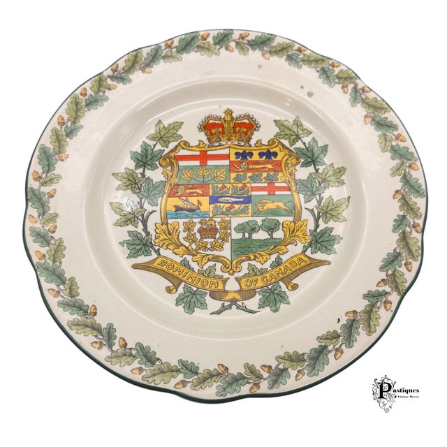 English Antique Wedgwood Etruria Collection English Style Earthenware Decorative Plate For Sale - Image 3 of 6