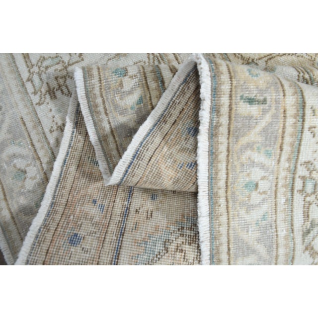 Brown 1970s Vintage Persian Handknotted Wool Orange Oversize Area Rug For Sale - Image 8 of 11