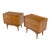 Mid-Century Modern Oiled Walnut Two Drawers End Tabled Nightstands - A Pair For Sale
