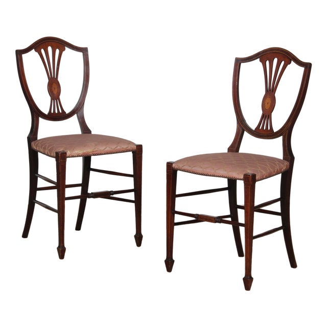 English Side Chairs, Late 19th Century, Set of 2 For Sale
