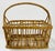 Farmhouse Vintage Woven Rattan Bottle or Glass Caddy For Sale - Image 3 of 7
