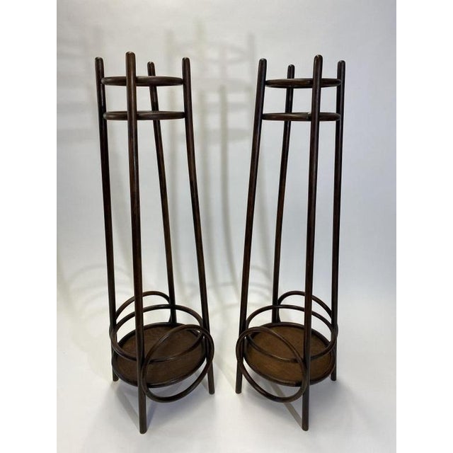 Flower stands by Thonet no.908 professionally stained and repolished. This piece is attributed to the mentioned...