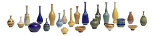 1950s Collection of 23 Miniature John Andersson Pottery Vessels for Hoganas of Sweden