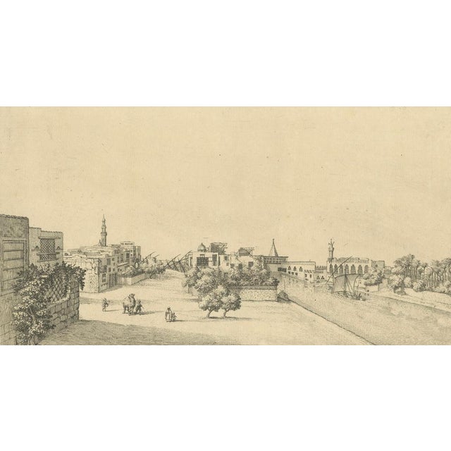 Black Norden, View of Deir el-Tin near Cairo Antique Egypt City, Engraving, 1755 For Sale - Image 8 of 10