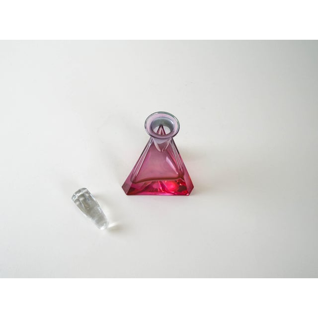 Glass Vintage Triangular Glass Carafe, 1970s For Sale - Image 7 of 8