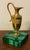 Metal Small Antique 19th Century French Empire Gilt Bronze Urn or Ewer Mounted on a Malachite Base For Sale - Image 7 of 14