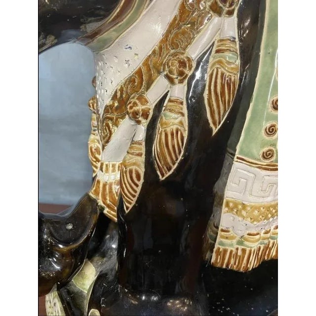 Vintage Terracotta Elephant Statue, 1960s For Sale - Image 3 of 6