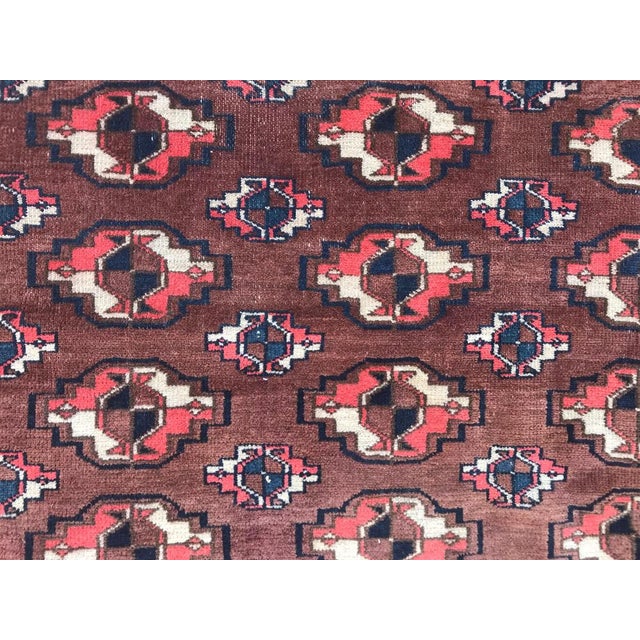 Vintage Turkmen Rug, 1950s For Sale - Image 10 of 15