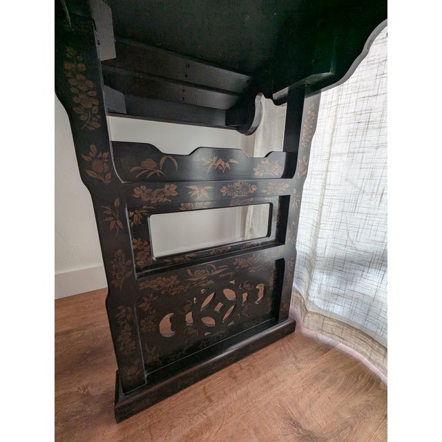 Vintage Drexel Heritage Ming Treasures Console Table – Hand-Painted Birds & Flowers For Sale - Image 9 of 14
