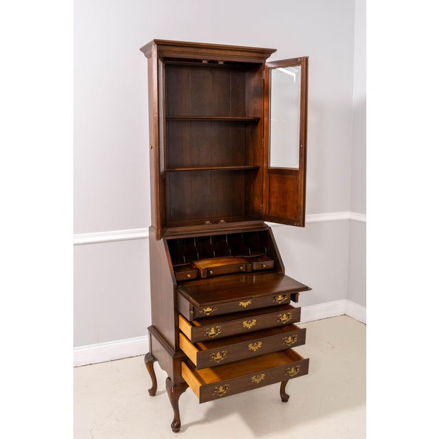 Traditional Ethan Allen Georgian Court Cherry Secretary Desk For Sale - Image 3 of 18