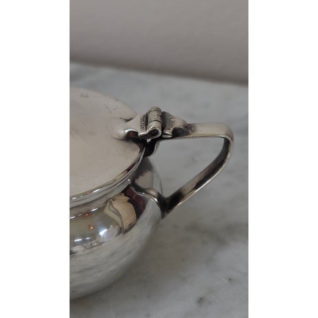 Early 20th Century English Epns Silver-Plated Mustard Pot With Cobalt Blue Glass Liner For Sale In New York - Image 6 of 17