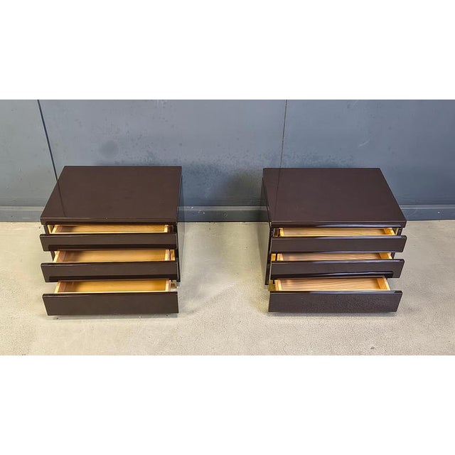1970s Bedside Cabinets from Jean Claude Mahey, 1970s, Set of 2 For Sale - Image 5 of 12