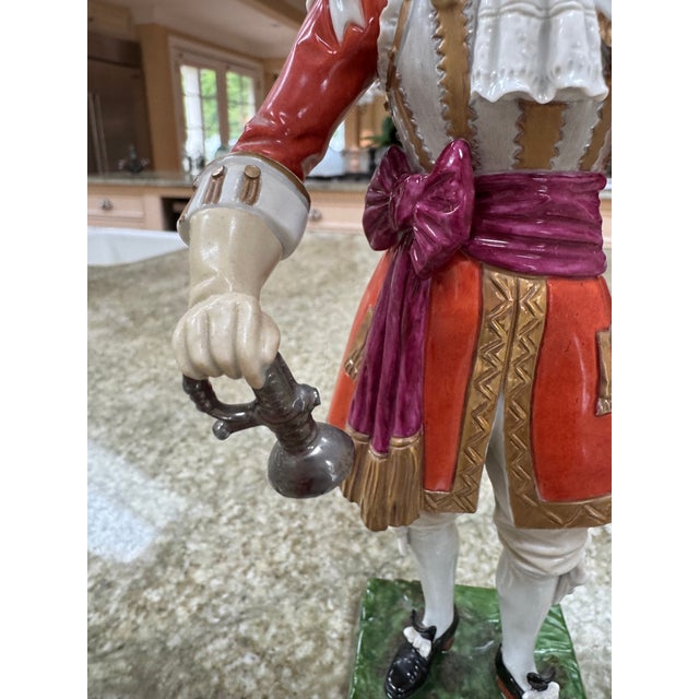 1910s Sitzendorf German Porcelain Figure of an Officer 3rd Guards 1660 For Sale In New York - Image 6 of 9