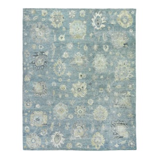 Rugs Evie Hand Knotted Wool Light Blue & Multi - 14'x18' For Sale