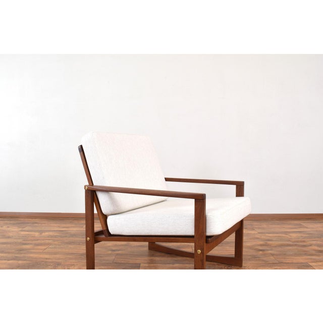 Textile Mid-Century Modern Danish Teak Lounge Chair, 1960s For Sale - Image 7 of 11