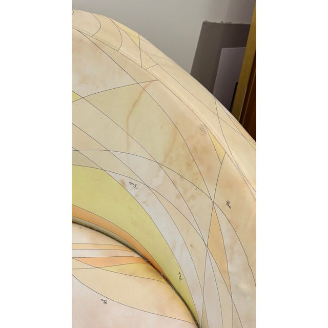 Patrick Norguet “Rive Droite” Swivel Lounge Chair for Cappellini in Emilio Pucci Upholstery – Project Piece For Sale - Image 9 of 11