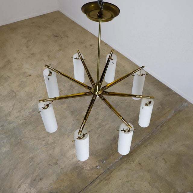 Mid Century Italian Chandelier For Sale - Image 6 of 16