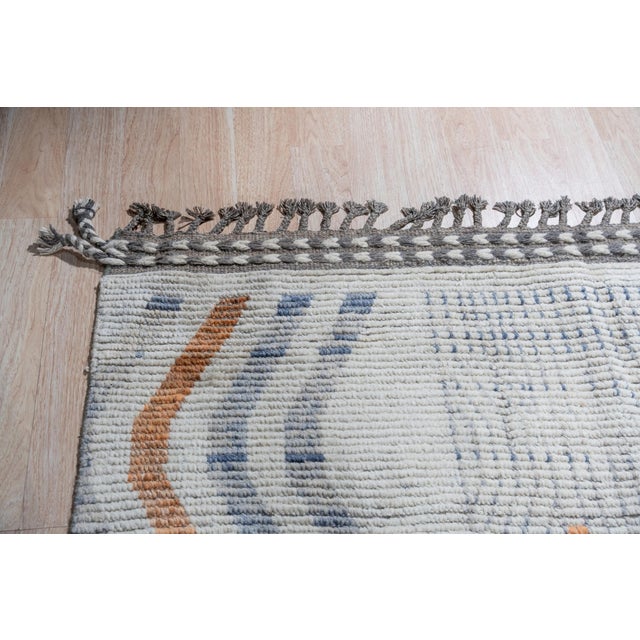 Marrakech Mosaic Hand-Knotted Wool Rug Carpet, Geometric Tribal Design Modern For Sale - Image 4 of 7