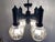 Mid-Century Modern Four-Light Chandelier with Glass Shades from Svetila Kozole, Yugoslavia, 1975 For Sale - Image 4 of 18