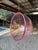 Mid-Century Modern Vintage Pink Hanging Bubble Chair – Space Age MCM For Sale - Image 3 of 6
