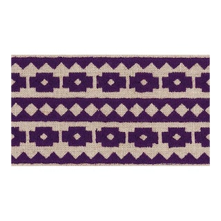 Sample - Schumacher Talitha Tape in Violet on Natural For Sale