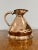 Quality George III Loftus of Oxford Street London copper one gallon jug having a shaped handle standing on a circular base