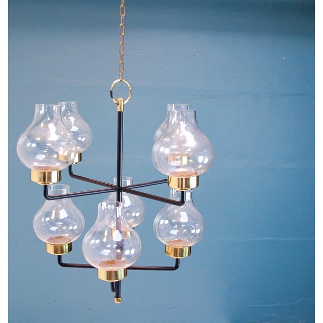 Mid-Century Modern Mid-Century Chandelier by Anders Pehrson for Ateljé Lyktan For Sale - Image 3 of 4