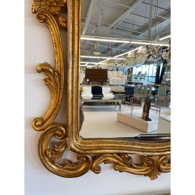Pair of Italian Gilt Wood Wall or Console Mirrors For Sale In New York - Image 6 of 11