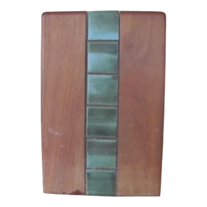 Jane and Gordon Martz for Marshall Studios 1960s Walnut and Tile Bookend