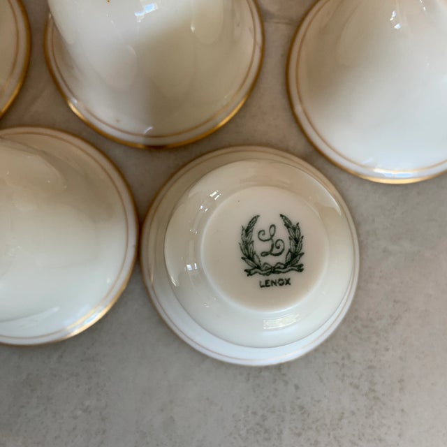 Lenox Antique Wagoner Sterling Silver and Lenox Demitasse Cups and Saucers Set- 16 Pieces For Sale - Image 4 of 12