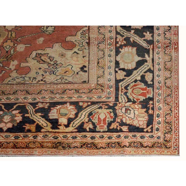 Red Early 20th Century Palatial Sultanabad Rug For Sale - Image 8 of 10