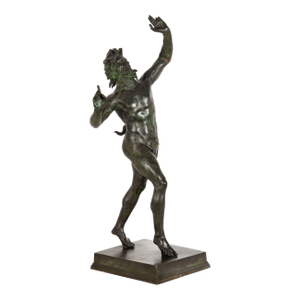 Antique Grand Tour Italian Bronze Sculpture of Dancing Faun of Pompeii