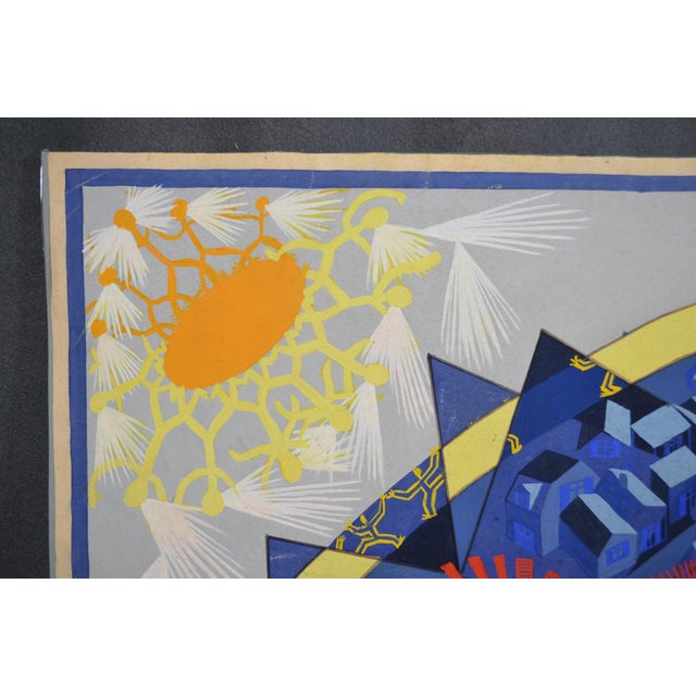 Jean Deldevez, "The Imagined Village" Gouache, Signed at the Lower Right. For Sale - Image 4 of 10