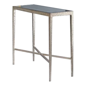 Modern History Texture Chairside Table - Antique Aluminum