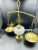 Mid 20th Century Vintage Brass & Milk Glass "Balance of Justice" Weight Scales For Sale - Image 5 of 12
