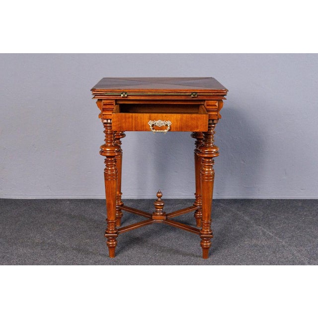 Wilhelminian Brown and Green Side Table For Sale - Image 5 of 18